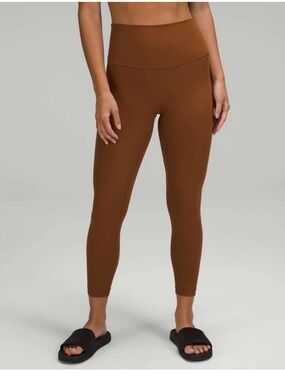 Lululemon Align Ribbed HR Pant 25” Size 0 RTDB Roasted Brown LW5FJTS NWT